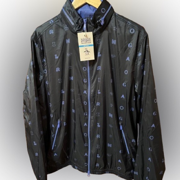 NWT Original Penguin by Munsingwear Sport Blue Windbreaker Size Large - Picture 1 of 11